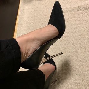 L.A.M.B. Trina D’Orsay sz 6 Black suede